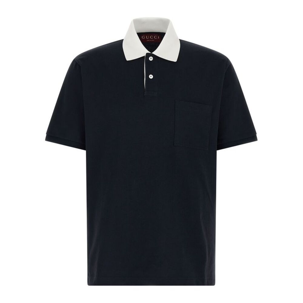 Gucci Blue Cotton Polo Men's Shirt